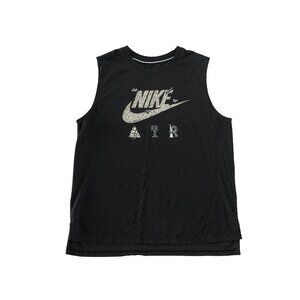 Nike Air Tank Top Womens Size M Black Athletic Cut Muscle Shirt